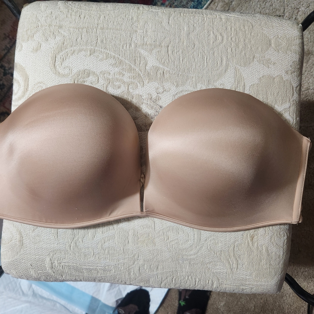 Tan Seamless Strapless Bra Full-Coverage